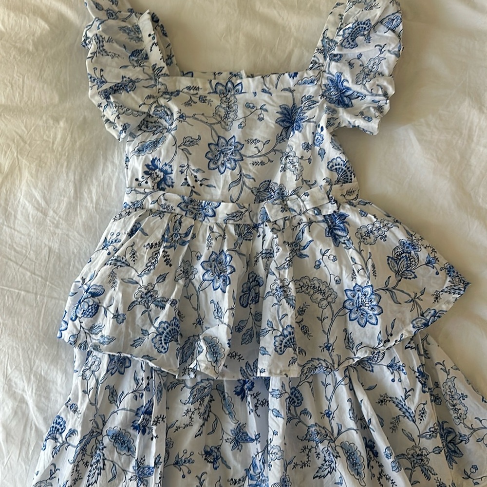 Brand New Janie and Jack Blue Floral Dress Size 8 With Tags